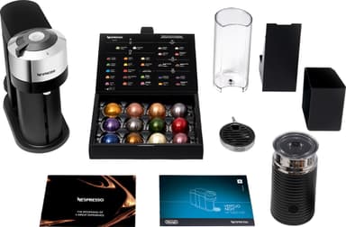 NESPRESSO® Vertuo Next kaffemaskin av DeLonghi Bundle, Pure Chrome