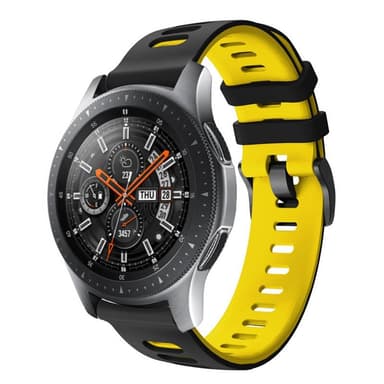 Twin Sport Armband Samsung Galaxy Watch 46 - Svart/gul