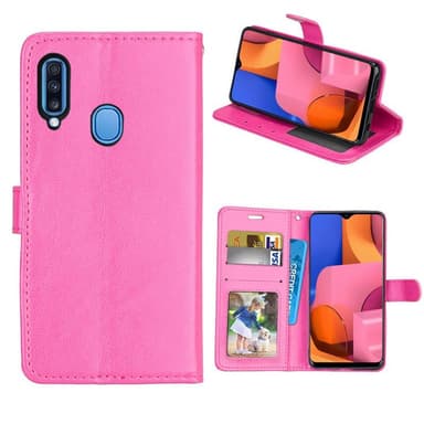 Mobilplånbok 3-kort Samsung Galaxy A20s  - Rosa