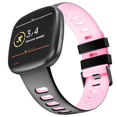 Twin Sport Armband Fitbit Versa 3 - Svart/rosa