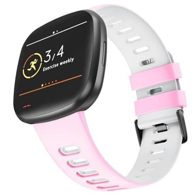Twin Sport Armband Fitbit Versa 3 - Rosa/vit