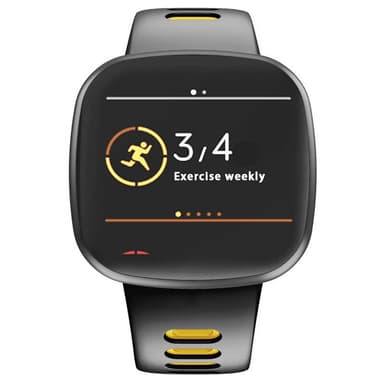 Twin Sport Armband Fitbit Versa 3 - Svart/gul