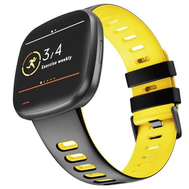 Twin Sport Armband Fitbit Versa 3 - Svart/gul