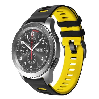 Twin Sport Armband Samsung Galaxy Gear S3 - Svart/gul