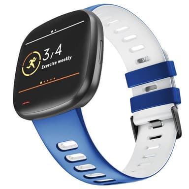 Twin Sport Armband Fitbit Versa 3 - Blå/vit