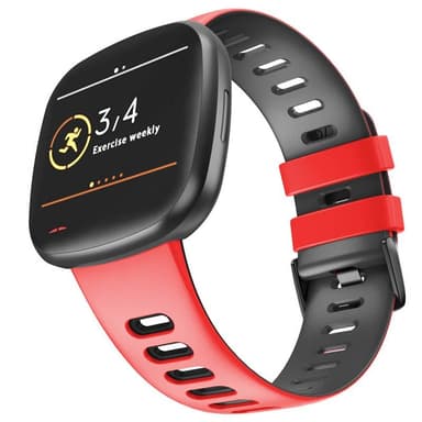 Twin Sport Armband Fitbit Sense - Röd/svart