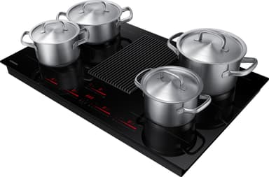 Samsung Infinite Line Induktionshäll med inbyggd fläkt NZ84T9747VK (80cm(