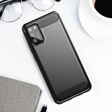Stöttåligt Armor Carbon TPU-skal Samsung A02s - Blå