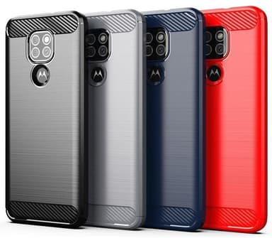 Stöttåligt Armor Carbon TPU-skal Moto G9 Play / Moto E7 Plus - Blå