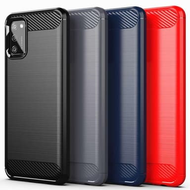 Stöttåligt Armor Carbon TPU-skal Samsung A02s - Blå