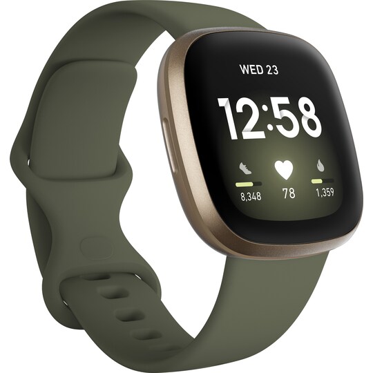 Fitbit Versa 3 smartwatch (soft gold/olive)