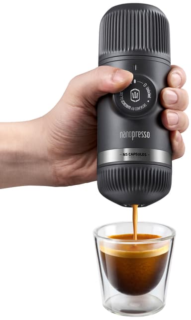 Wacaco Nanopresso portabel espressomaskin med adapter NANOGREYNS