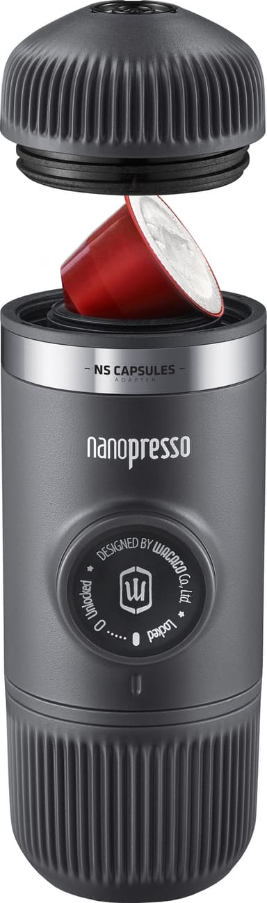 Wacaco Nanopresso portabel espressomaskin med adapter NANOGREYNS