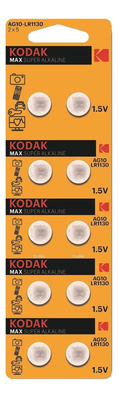 Kodak MAX AG10 / LR1130 Micro alkaliskaknappceller