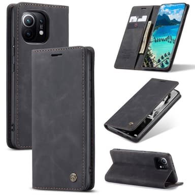 CASEME Plånboksfodral Xiaomi Mi 11 - Svart