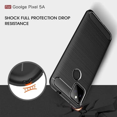 Google Pixel 5a Karbon fiber Texture Skal - Svart