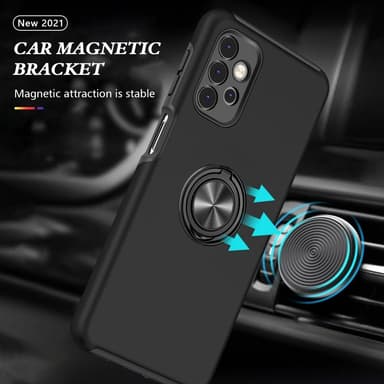 Samsung Galaxy A32 5G Hybrid skal med Finger Ring - Svart