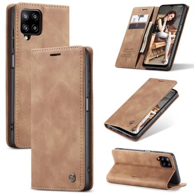 CASEME Plånboksfodral Samsung Galaxy A12 - Brun