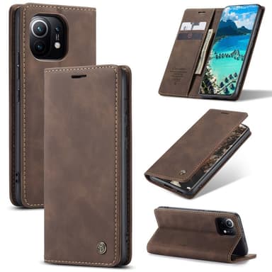 CASEME Plånboksfodral Xiaomi Mi 11 - Coffee