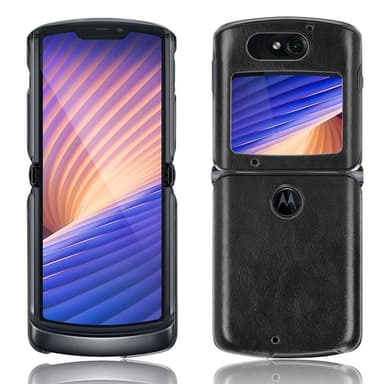 Motorola Razr 5G/Razr (2020) TPU skal Litchi Texture - Svart