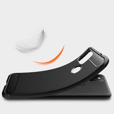 Google Pixel 5a Karbon fiber Texture Skal - Svart