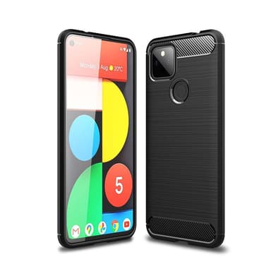 Google Pixel 5a Karbon fiber Texture Skal - Svart