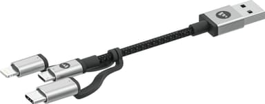 Mophie 3-i-1 laddkabel 1m (svart)