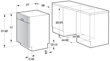 Hisense diskmaskin HU63CW (vit)