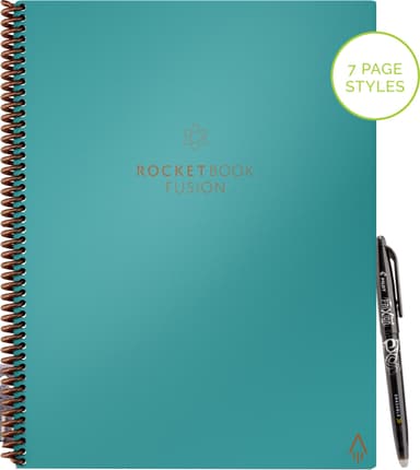 Rocketbook Fusion Letter digitalt anteckningsblock A4 (neptune teal)