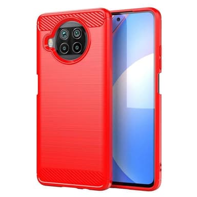 Stöttåligt Armor Carbon TPU-skal Xiaomi Mi 10T Lite - Röd