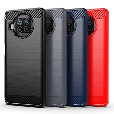 Stöttåligt Armor Carbon TPU-skal Xiaomi Mi 10T Lite - Röd