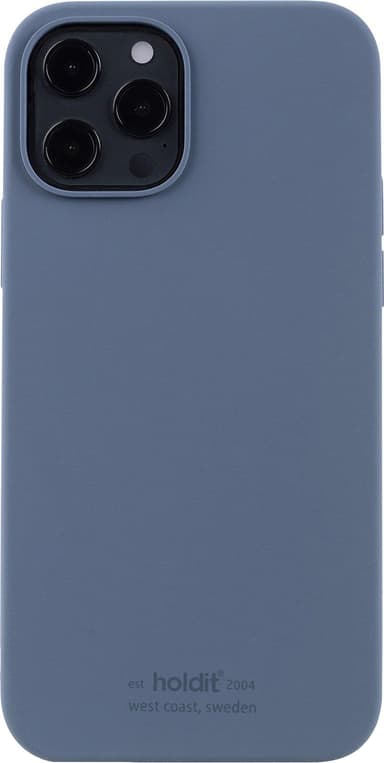 Holdit iPhone 12/12 Pro silikonfodral (pacific blue)