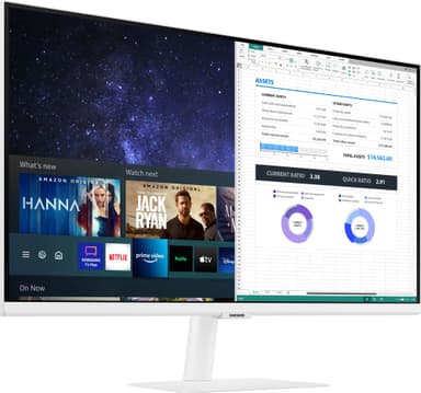 Samsung LS27AM501NUXEN 27" smart bildskärm (vit)