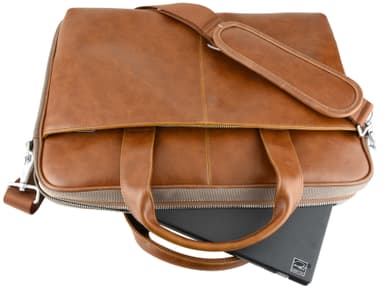 Sandstrøm 15,6" Datorfodral PU-läder (brun)