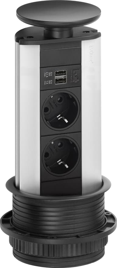 EVOline Port eluttag (svart)