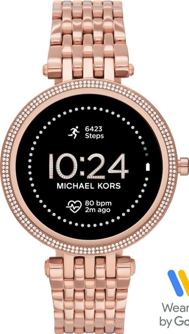 Michael Kors Gen 5E Darci 43mm rostfr. stål smartwatch(pavé rosé gold)