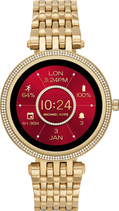 Michael Kors Gen 5E Darci 43mm rostfritt stål smartwatch (pavé gold)