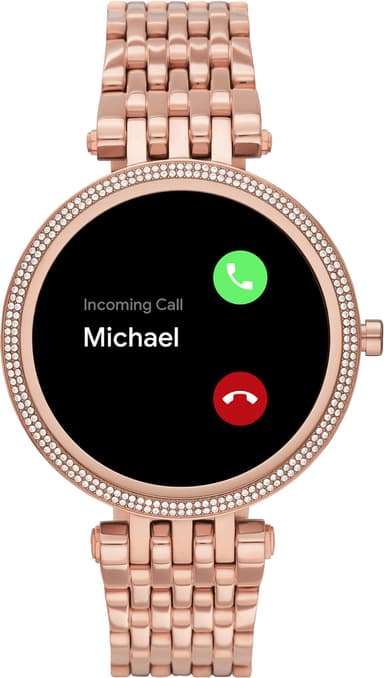 Michael Kors Gen 5E Darci 43mm rostfr. stål smartwatch(pavé rosé gold)