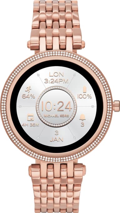 Michael Kors Gen 5E Darci 43mm rostfr. stål smartwatch(pavé rosé gold)