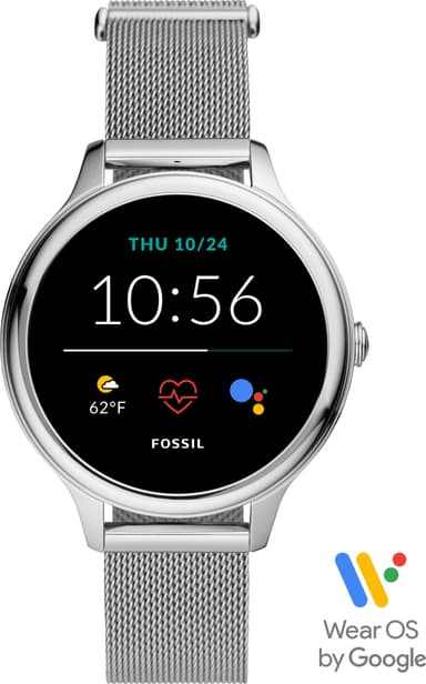 Fossil Gen 5E 42mm rostfritt stål smartwatch (silver)
