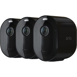Arlo Pro 4 trådlös 2K QHD kamera 3-pack (svart)