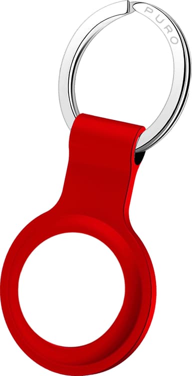 Puro Icon silikonhållare med nyckelring för spårningsbricka (röd)