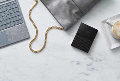 WD My Passport 2 TB extern hårddisk (svart)