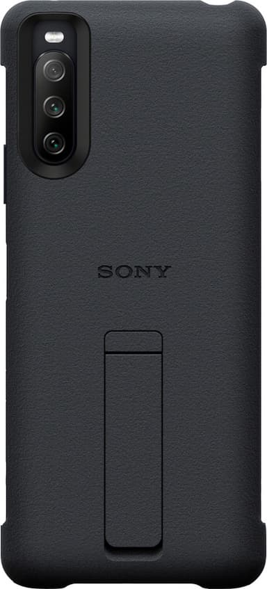 Sony Xperia 10 III Style Cover med ställ (svart)