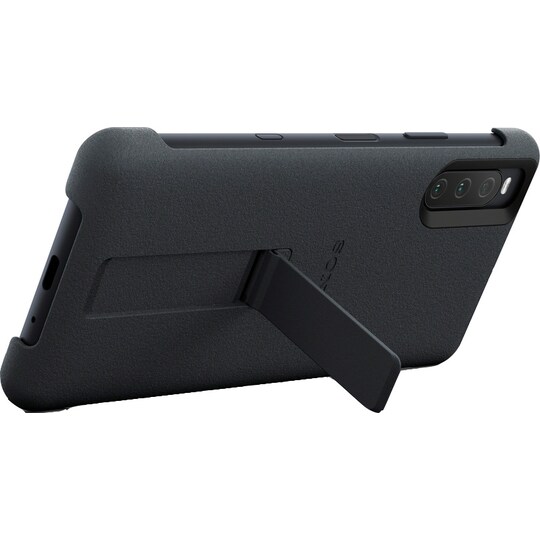 Sony Xperia 10 III Style Cover med ställ (svart)
