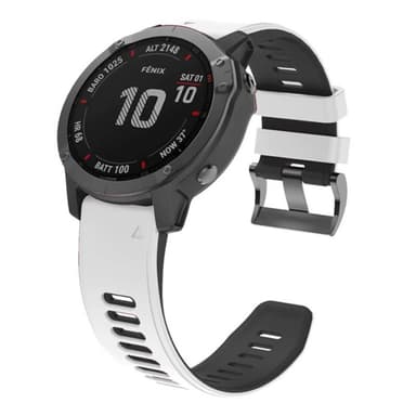 Twin Sport Armband Garmin Fenix 6X Pro - Vit/svart