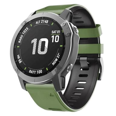 Twin Sport Armband Garmin Fenix 6X Pro - Grön/svart