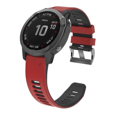 Twin Sport Armband Garmin Fenix 6X Pro - Röd/svart