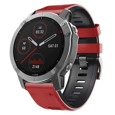 Twin Sport Armband Garmin Fenix 6 - Röd/svart