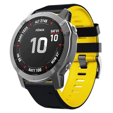 Twin Sport Armband Garmin Fenix 6X Pro - Svart/gul
